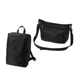 【48個セット】変身リュック＆ショルダーバッグ 2WAYバッグ 変身バッグ リュックショルダー リップストップ メッシュポケット A4収納 男女兼用 大容量バッグ 通勤通学 旅行バッグ 便利グッズ