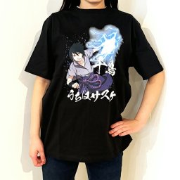 NARUTO(ナルト) うちはサスケ千鳥  Tシャツ(ブラック) LLサイズ アパレル ジャンプ
