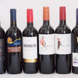 イタリア×チリ赤ワイン6本セット(デルスールカベルネ モンテプルチアーノ ダブルッツオ センシィヴィルトロッソ タヴェルネッロ ロッソ デルスールカルメネール アルパカカルメネール) 750ml×6本