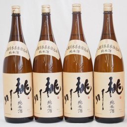 桃川 純米酒 全国燗酒コンテスト最高金賞受賞 (青森県) 1800ml×4本