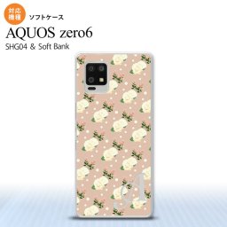 SHG04 SHG04 ZERO6 AQUOS zero6 スマホケース ソフトケース 花柄 バラ ドット ベージュ +アルファベット メンズ レディース nk-zero6-tp246i