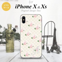 【iPhoneX】【スマホケース/スマホカバー】【アイフォンX】iPhoneX スマホケース ケース アイフォンX イニシャル 花柄・バラ（J） ベージュ nk-ipx-tp264ini【メール便送料無料】