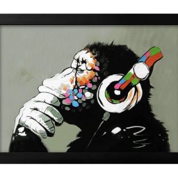 バンクシー Dj Monkey A3 サイズ ポスター アート おしゃれ 絵画 インテリア 北欧 イラスト マット紙 艶消し アートパネル 額 フレーム デザイン 壁掛け ギフト 新築祝い ディスプレイ 引越し祝い　新生活　空間デザイン 