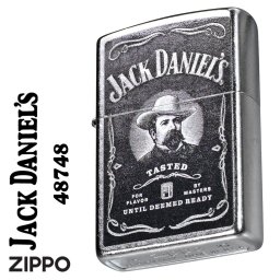 【名入れ】(メーカー在庫限りで終了)zippo ジッポ ライターJACK DANIEL'S ジャックダニエル 創業者デザイン 2023秋冬モデル ストリートクローム 48748 メンズ おしゃれ テネシー ウイスキー カッコイイ 父の日 誕生日 ギフト プレゼント [z48748]