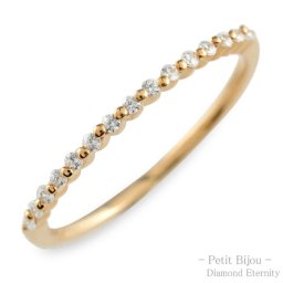 18金 指輪 レディース リング ダイヤモンドリング ピンクゴールドk18 ダイヤモンド 18k k18 甲丸 ハーフエタニティ ダイヤ 重ねつけ ホワイトデー
