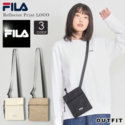 FILA フィラ ショルダーバッグ レディース 斜めがけ 肩がけ 軽い リフレクト スポーツブランド おしゃれ かわいい かっこいい 高校生 中学生 小学生 女子 大人 カジュアル ロゴ ブラック  黒 ホワイト 白 ベージュ 旅行 プレゼント ギフト outfit  花以外 敬老の日 プレゼント ギフト