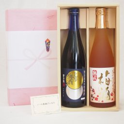 実りの秋の贈り物 感謝贈り物ボックス 梅酒 2本セット(高千穂酒造 高千穂梅酒 720ｍｌ 星舎蔵無添加 上等梅酒 720ml)