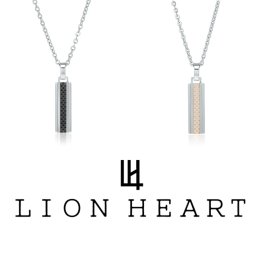正規品 送料無料 ライオンハート LION HEART ペンダント ネックレス 04N141 04N141SM 04N141SL ステンレス 316L サージカルステンレス ペアライン プレート モチーフ メンズ レディース ユニセックス シルバー ブラック ピンクゴールド 男性 女性 ギフト プレゼント