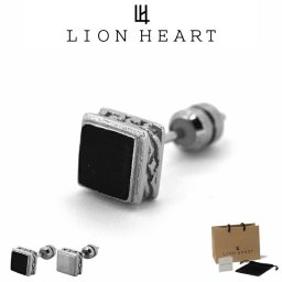 ライオンハート ピアス メンズ 【WEB限定】トライス タッズ ピアス カービングス クエア サージカルステンレス LH-03EA0225 LION HEART つけっぱなし アレルギーフリー メンズピアス 片耳用 1点売り クリスマス 誕生日 プレゼント ギフト 彼氏 ブランド 人気 ランキング