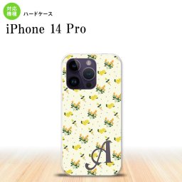 iPhone14 Pro iPhone14 Pro スマホケース 背面ケース ハードケース 花柄 バラ ドット 小 黄 +アルファベット 2022年 9月発売 nk-i14p-251i