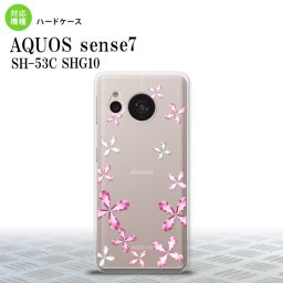 sense7 sense7 スマホケース 背面ケース ハードケース 花柄 カット ピンク 2022年 11月発売 nk-sens7-076