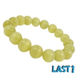 [あなたと私の宝石箱] キャッツアイ 約10mm バングルテイスト  男女兼用 ブレスレット 