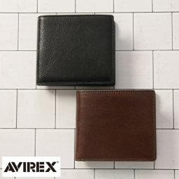 AVIREX BEIDE イタリアンレザー 二つ折り財布 【送料無料】 