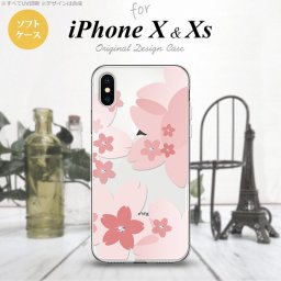 【iPhoneX】【スマホケース/スマホカバー】【アイフォンX】iPhoneX スマホケース カバー アイフォンX 花柄・サクラ ライトピンク nk-ipx-tp058【メール便送料無料】