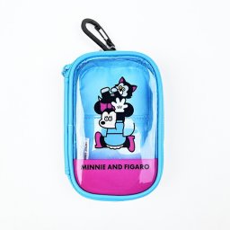 ディズニー キャリーポーチ ミニーマウス 小物入れ ブルー Disney