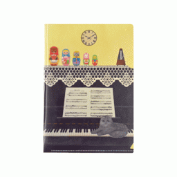 A5　クリアファイル　MY MATRYOSHKA♪　※お取り寄せ商品 引き出物 記念品  【音楽雑貨 音符・ピアノモチーフ】ト音記号 ピアノ雑貨ｃ