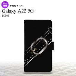 SC-56B Galaxy A22 手帳型スマホケース カバー ベルト 黒  nk-004s-a22-dr326