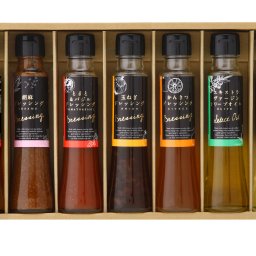 小豆島うまれ 彩りドレッシングセット DS-7Y 〔食品 タクセイ ギフト 中元 歳暮 内祝い しょうが ごま トマト バジル 玉ねぎ 野菜 かんきつ ひまわり油 エキストラバージンオリーブオイル 調味料 調理油 サラダ〕