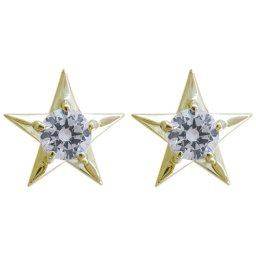 ダイヤモンドピアス 星ピアス スターモチーフピアス 18金
