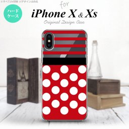 【iPhoneX】【スマホケース/スマホカバー】【アイフォンX】iPhoneX スマホケース カバー アイフォンX ドット・ボーダー 赤 nk-ipx-356【メール便送料無料】