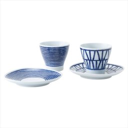波佐見焼 藍玉 カップ&トレーペア　 20997  内祝 内祝い お祝 御祝 記念品 出産内祝い プレゼント 快気祝い 粗供養 引出物