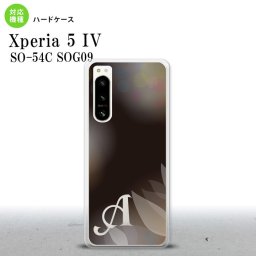 Xperia 5 IV Xperia5 IV スマホケース 背面ケース ハードケース ぼかし 花柄 黒 +アルファベット 2022年 10月発売 nk-xp54-1595i