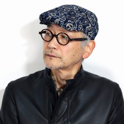 サンタナ ハンチング メンズ 秋冬 総柄 カルロス 帽子 インポート サイケ ブランド CARLOS SANTANA FANTASY ハンチング帽 コーデュロイ素材 個性的 オーム梵字 紺 ネイビー 50代 60代 70代 ファッション ハットブランド Xmas ギフト プレゼント 父の日