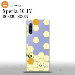 SO-52C SOG07 Xperia 10IV スマホケース 背面ケースソフトケース ハニー クリア 薄黄 2022年 7月発売 nk-xp104-tp1689