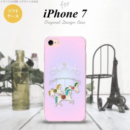 【iPhone7】【スマホケース/スマホカバー】【アイフォン７】iPhone7 スマホケース カバー アイフォン７ ソフトケース メリーゴーランド ピンク nk-iphone7-tp311【メール便送料無料】