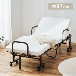 リクライニングベッド OTBSS-BDH ホワイト 電動ベッド 折りたたみ電動リクライニングベッド 折りたたみ 電動式 ベッド 組立て不要 完成品 介護 コンパクト セミシングルベッド 電動リクライニング SIMPLESTYLE ギフト プレゼント 景品 新生活