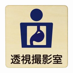 透視撮影室 医療用 病院 医者 診察 検査 検診 治療 クリニック ドクター 正方形 27x27cm Lサイズ ピクトサイン 木製 プレート カラープリント ウッドプレート インテリア 掲示 案内