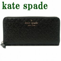 ケイトスペード Kate Spade 財布 レディース 長財布 ラウンドファスナー ブラック 黒 WLRU6153-001 ブランド 人気