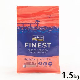フィッシュ4ドッグ FISH 4 DOGS ドッグフード ファイネスト サーモン 小粒 1.5kg 無添加 ドッグフード 成犬用 グレインフリー 穀物不使用 魚