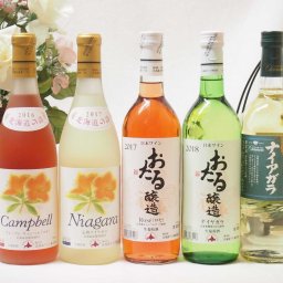 フルーティー甘口国産ワイン5本セット 北海道おたるワイン4本×長野県ワイン 720ml×5本