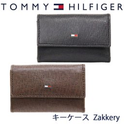 トミーヒルフィガー キーケース TOMMY HILFIGER トミー キーホルダー 6連 鍵ケース ブラック ブラウン 選べる2カラー 31TL170006 【ラッピング無料 誕生日 お祝い プレゼント ギフト 贈り物】 送料無料