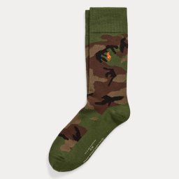 ポロラルフローレン：CAMO SLACK CREW ソックス (マルチ)[ソックス/ 男性下着/ メンズインナー/人気ブランド/おすすめギフト/誕生日プレゼント/メンズファッション]