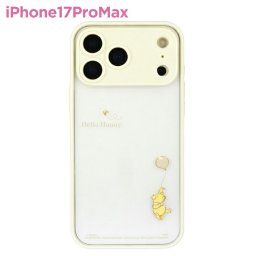 ディズニー iPhone17ProMax ケース クリア 半透明 くまのプーさん キャラクター グッズ スマホ カバー エアクッション ハイブリッド 耐衝撃 iPhone 2025 6.9inch ３眼 アイホン アイフォン マットクリア DNG-298