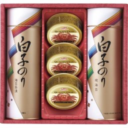 お中元 お返し 内祝い ギフト 海苔 白子のり 海苔・かに缶詰合せSN-400 新築 お礼 引越し 志 仏事 送料無料