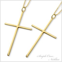 ネックレス レディース 18金 ペアネックレス ペアペンダント クロスネックレス k18 18k 特大 イエローゴールドk18 メンズ シ 人気 クリスマス