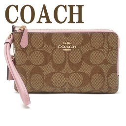 コーチ COACH ポーチ ハンドポーチ リストレット 財布 リストレット シグネチャー ピンク 87591IMPWD 【ネコポス】 ブランド 人気