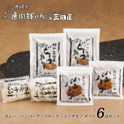 【ステーキハウス 廣岡揮八郎の三田屋 ギフト 6点 セット】カレー ハンバーグ コロッケ ミンチカツ 記念日 誕生日 プレゼント お祝い 内祝 贈り物 お礼 メーカー直送 冷凍