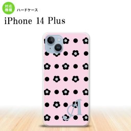 iPhone14 plsu iPhone14 plsu スマホケース 背面ケース ハードケース 花柄 ドット ピンク +アルファベット 2022年 10月発売 nk-i14pl-343i
