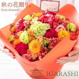 【Euro 季節商品 フラワーアレンジメント 花束 】 花 ギフト 誕生日 秋 送別 退職 プレゼント アレンジメント 開店祝い お祝い 卒業 入学 還暦 一部 送料無料