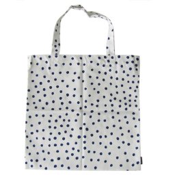 マリメッコ Marimekko バッグ トートバッグ ファブリックバッグ ホワイト ネイビードット 68951 999 WND 北欧雑貨 北欧デザインネコポス 誕生日 結婚祝い 結婚式 彼女 娘 妻 女性 ギフト バレンタイン 高級 ホワイトデー 父の日 母の日