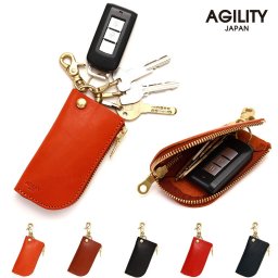 『ピモン』(全5色)栃木ヌメ/【キーケース L字 スマートキー キーリング キーフック 3連 日本刀 本革 レザー】【AGILITY affa(アジリティアッファ)】(1211)[M便 4/5]