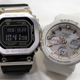 恋人たちのGショックペアウォッチ G-SHOCK BABY-G ソーラー電波  カシオ 2本セット アナデジ GMW-B5000-1JF BGA-2500-7AJF ラッピング無料 手書きのメッセージカード