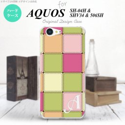 【506SH】【スマホケース/スマホカバー】【アクオス Xx3】506SH スマホケース AQUOS Xx3 ケース アクオス Xx3 イニシャル パッチワーク風 ミックスF nk-506sh-1676ini【メール便送料無料】