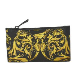 ヴェルサーチェ ジーンズ クチュール VERSACE JEANS COUTURE カードケース コインケース 小銭入れ 小銭入れ付きカードケース フラグメントケース 72YA5PB3 G89 RANGE BAROQUE WALLETS カードホルダー 899+948 ブラック+ゴールド系