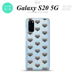SC-51A SCG01 Galaxy S20 スマホケース ハードケース ハート A グレー メンズ レディース nk-s20-016