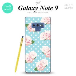 Galaxy Note 9 ギャラクシー ノート9 SC-01L SCV40 スマホケース カバー ハードケース バラ柄 水色 nk-note9-787[スマホ,スマホケース,スマホカバー,ケース,カバー,ジャケット]